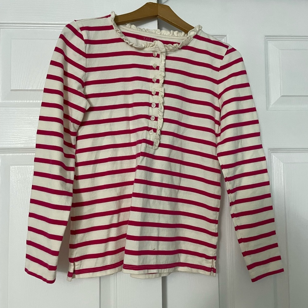Talbots Pink and White Striped Top